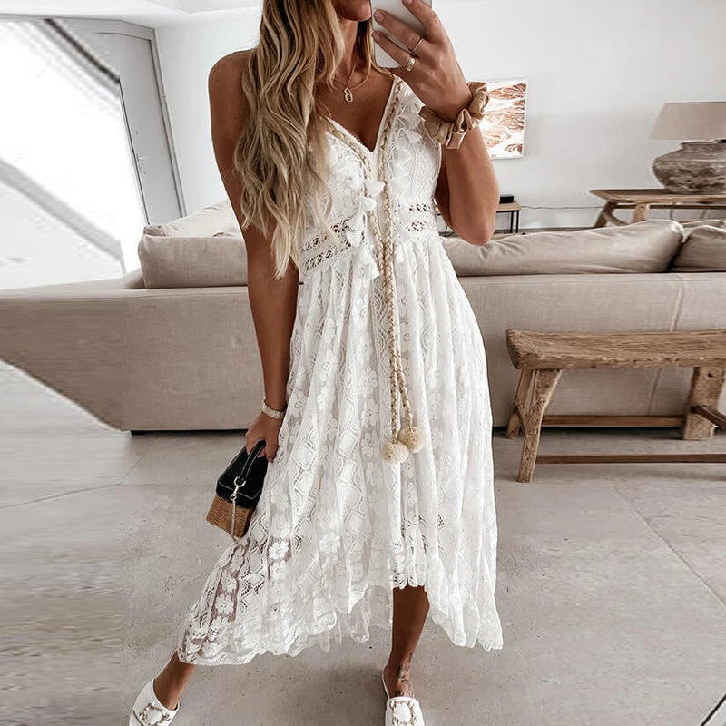 lace summer dresses Lace Patchwork Summer Dress