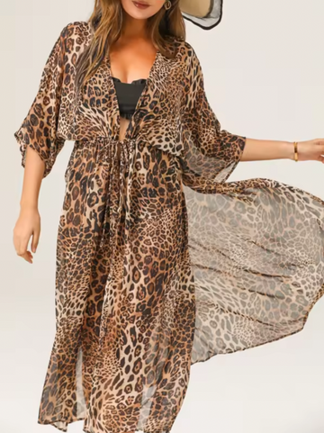 Leopard Tunic Beach Cover-up