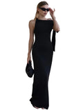 Asymmetrical Slim Maxi Dress - LUVVITT Fashion