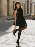 Backless Halter Mini Dress - LUVVITT Fashion