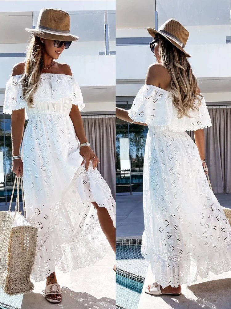 Bohemian Lace Long Dress - LUVVITT Fashion
