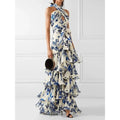 Criss-cross Floral Maxi Dress - LUVVITT Fashion