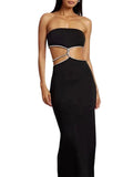 Cutout Slim Long Dress - LUVVITT Fashion