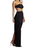 Cutout Slim Long Dress - LUVVITT Fashion