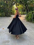 Elegant Black Long Dress - LUVVITT Fashion
