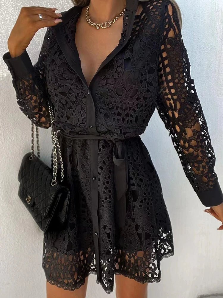 Embroidered Mini Dress - LUVVITT Fashion