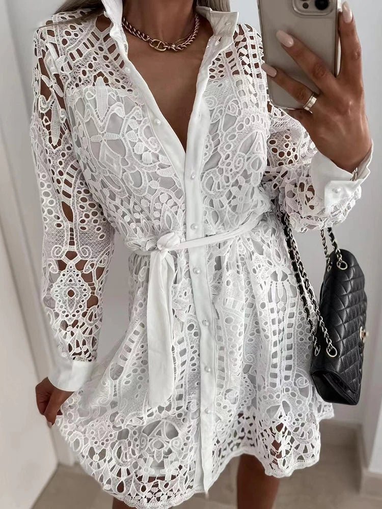Embroidered Mini Dress - LUVVITT Fashion