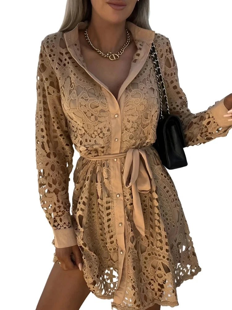 Embroidered Mini Dress - LUVVITT Fashion