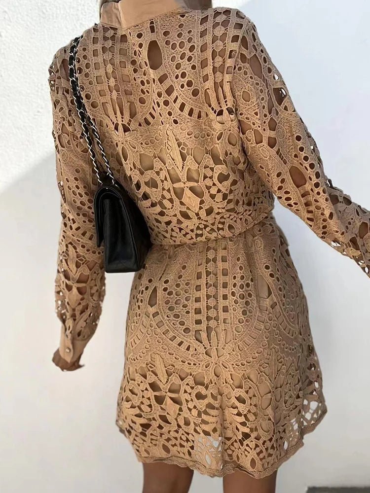 Embroidered Mini Dress - LUVVITT Fashion