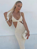 Knitted Cutout Beach Dress - LUVVITT Fashion