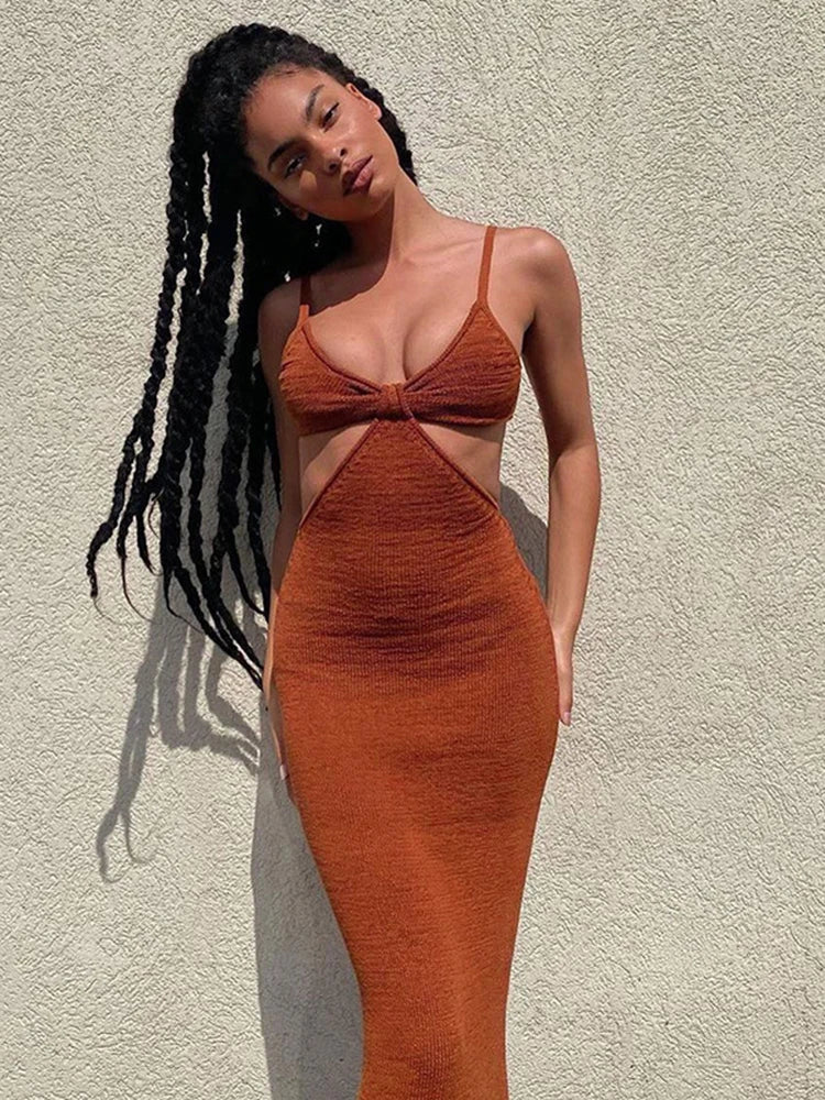 Knitted Cutout Beach Dress - LUVVITT Fashion