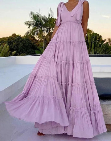 Lace-up Maxi Sundress - LUVVITT Fashion