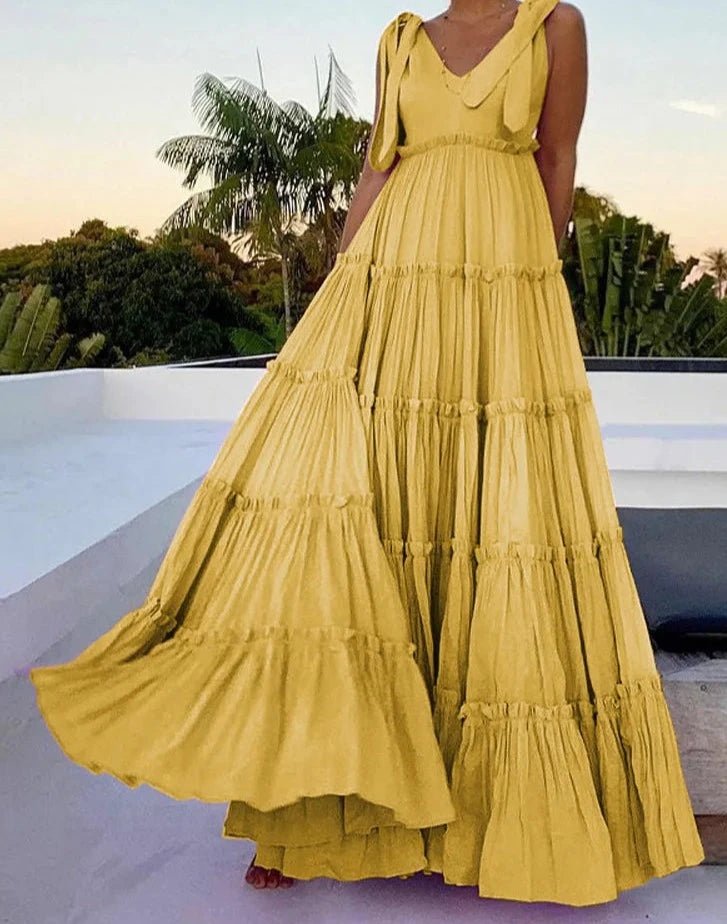 Lace-up Maxi Sundress - LUVVITT Fashion